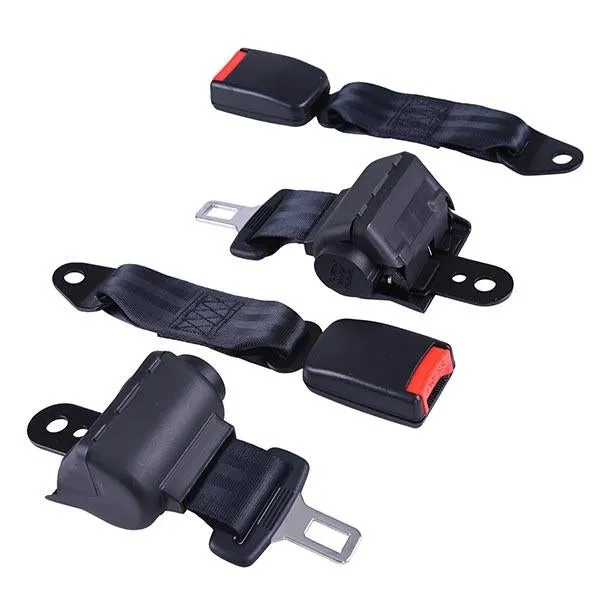 TheLAShop Universal Golf Cart Retractable 2 Seat Belts Bracket Kit