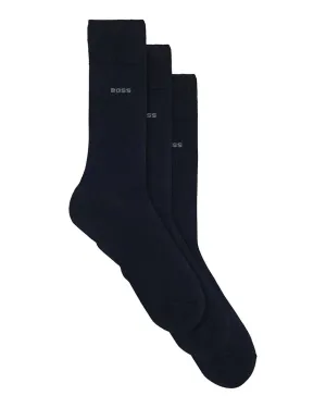 Three-pack of regular-length socks in stretch fabric