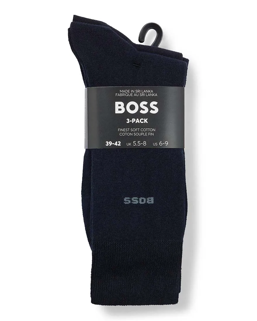 Three-pack of regular-length socks in stretch fabric