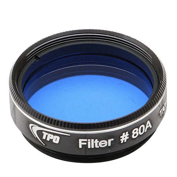 TPO #80A Medium Blue Filter & Case - 1.25" Round Mounted