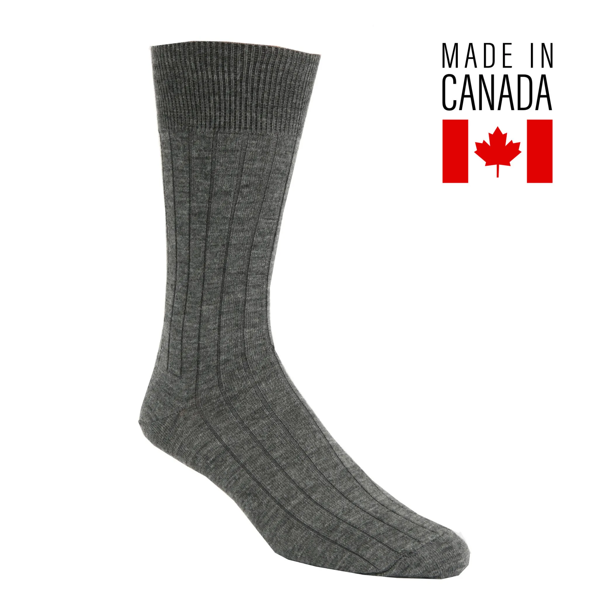 Vagden Men's Broad Rib Merino Wool Dress Sock