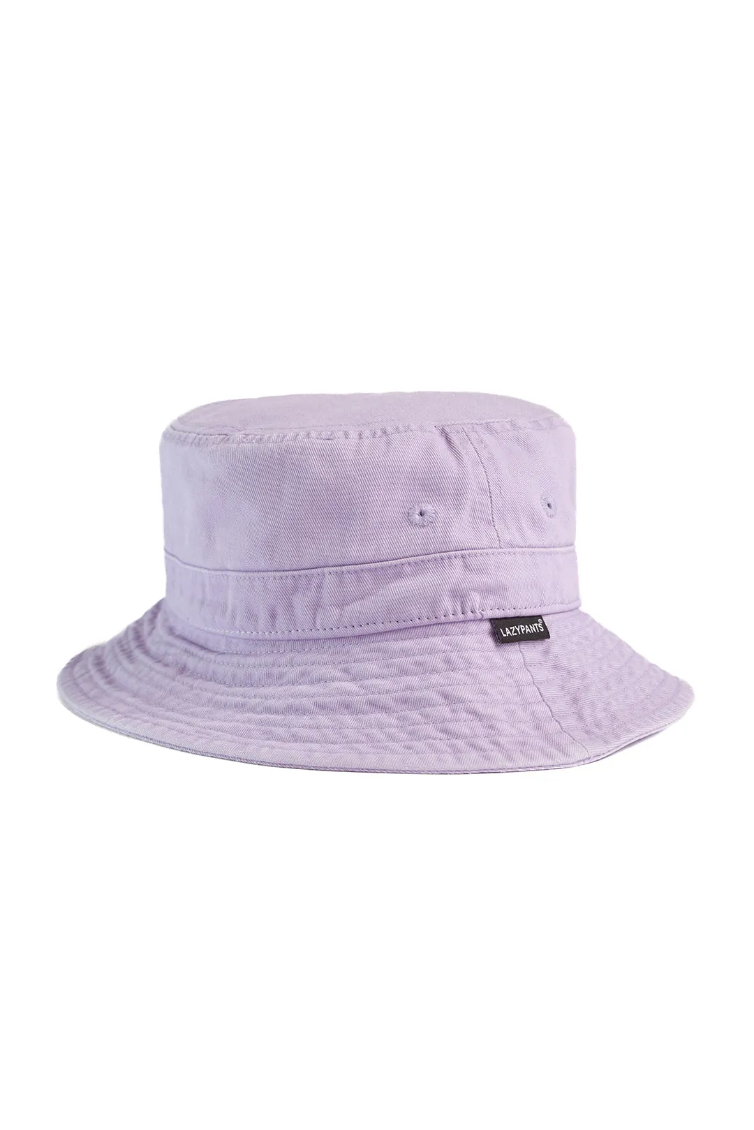 Washed cotton twill dad’s bucket hat in orchid