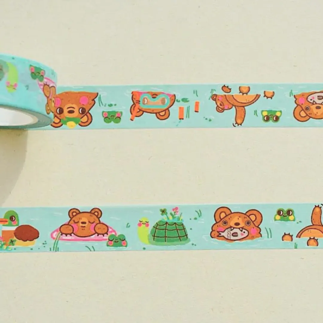 Washi Tape: Swimming Bears