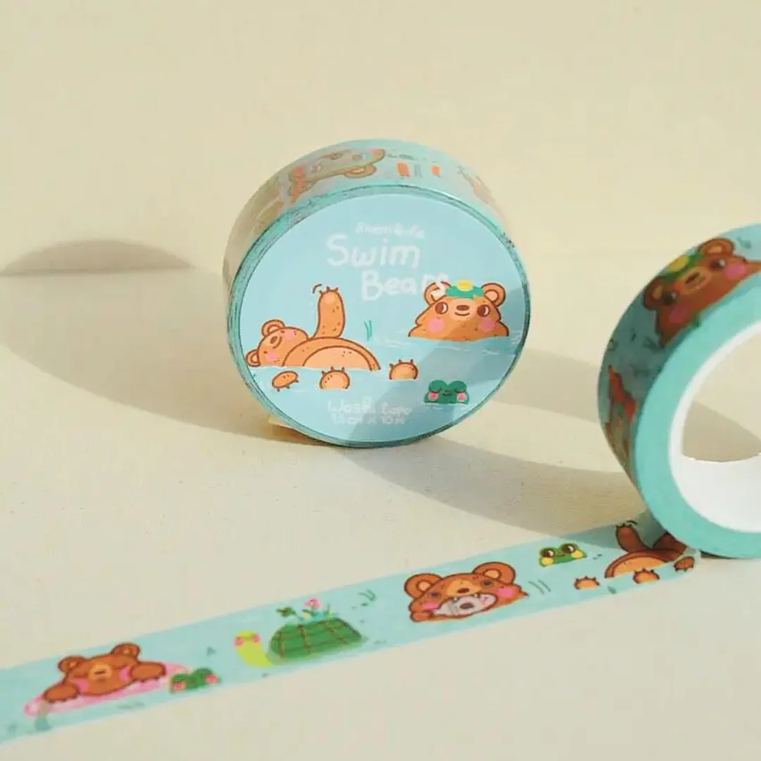 Washi Tape: Swimming Bears