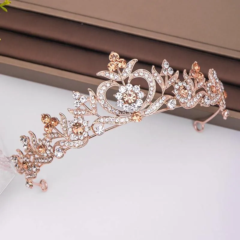 Wedding Crowns Tiaras Bridal Headpieces with Baroque Rhinestones Crystals