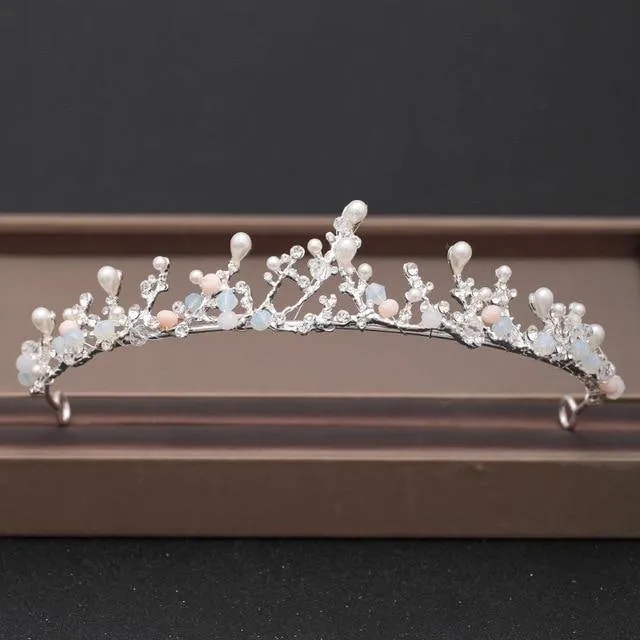 Wedding Crowns Tiaras Bridal Headpieces with Baroque Rhinestones Crystals