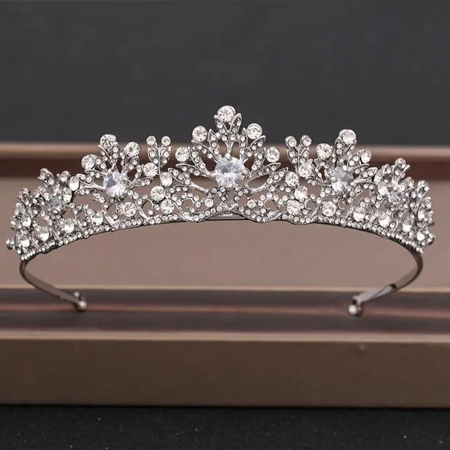 Wedding Crowns Tiaras Bridal Headpieces with Baroque Rhinestones Crystals