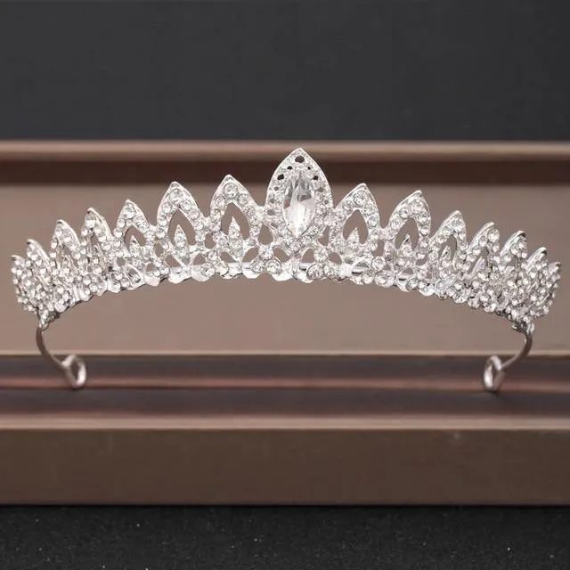 Wedding Crowns Tiaras Bridal Headpieces with Baroque Rhinestones Crystals