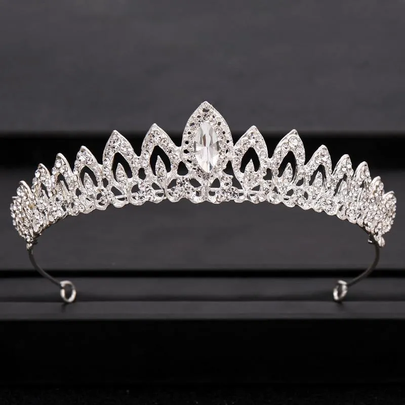 Wedding Crowns Tiaras Bridal Headpieces with Baroque Rhinestones Crystals