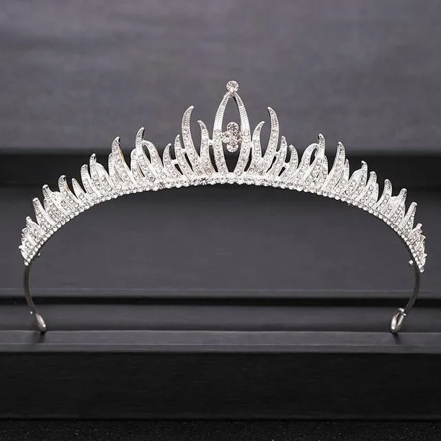 Wedding Crowns Tiaras Bridal Headpieces with Baroque Rhinestones Crystals