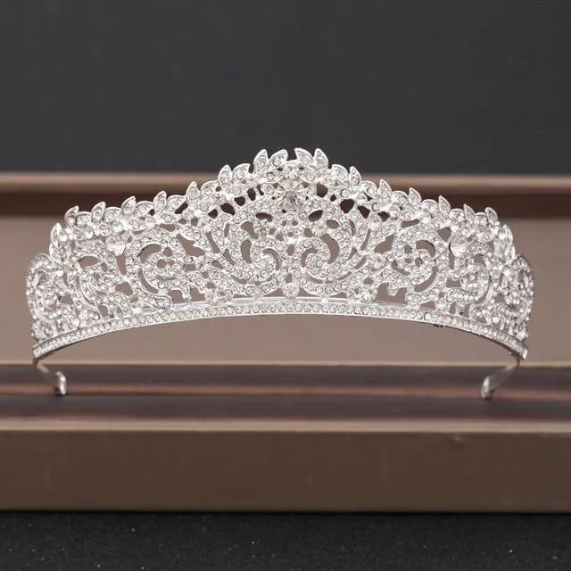 Wedding Crowns Tiaras Bridal Headpieces with Baroque Rhinestones Crystals