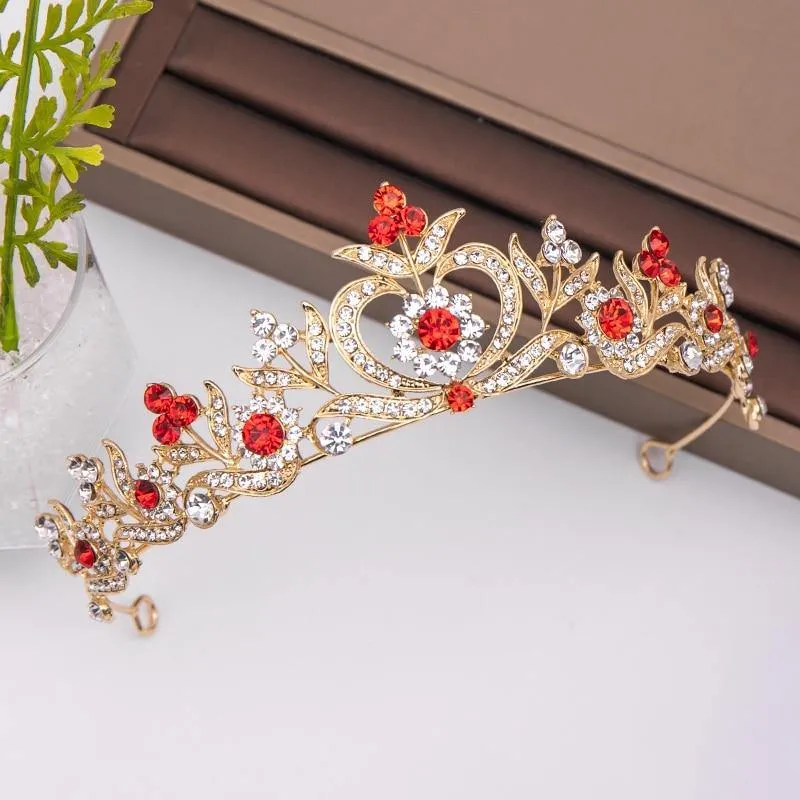 Wedding Crowns Tiaras Bridal Headpieces with Baroque Rhinestones Crystals