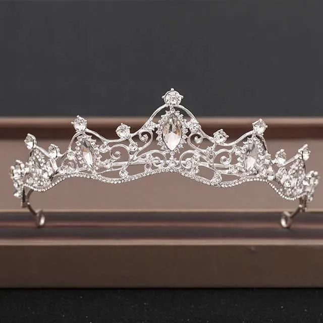 Wedding Crowns Tiaras Bridal Headpieces with Baroque Rhinestones Crystals