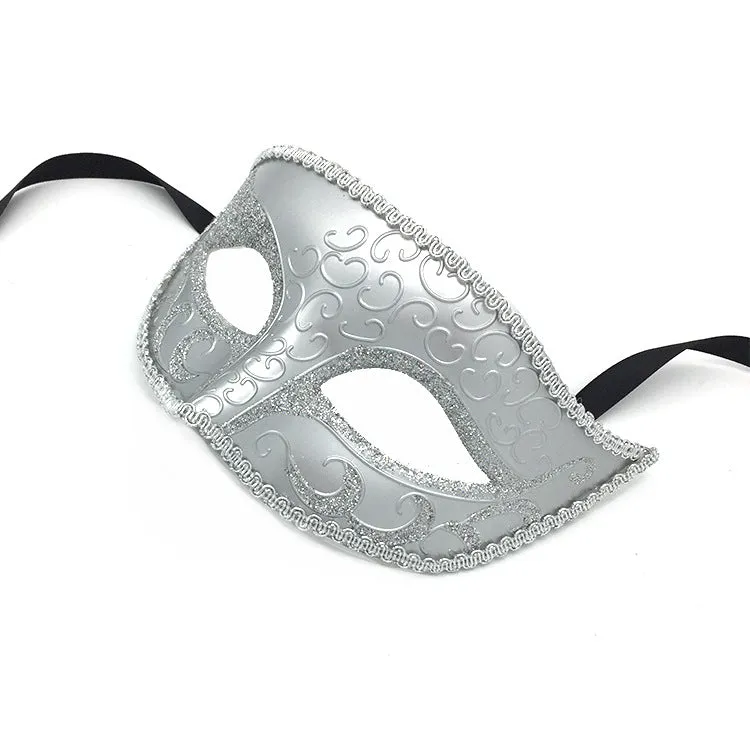 Women Man Sexy Elegant Masquerade Ball Party Mask - Silver ((Style 6))