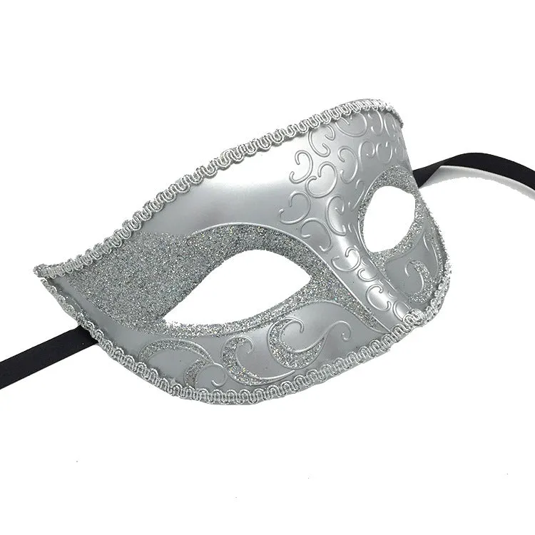 Women Man Sexy Elegant Masquerade Ball Party Mask - Silver ((Style 6))